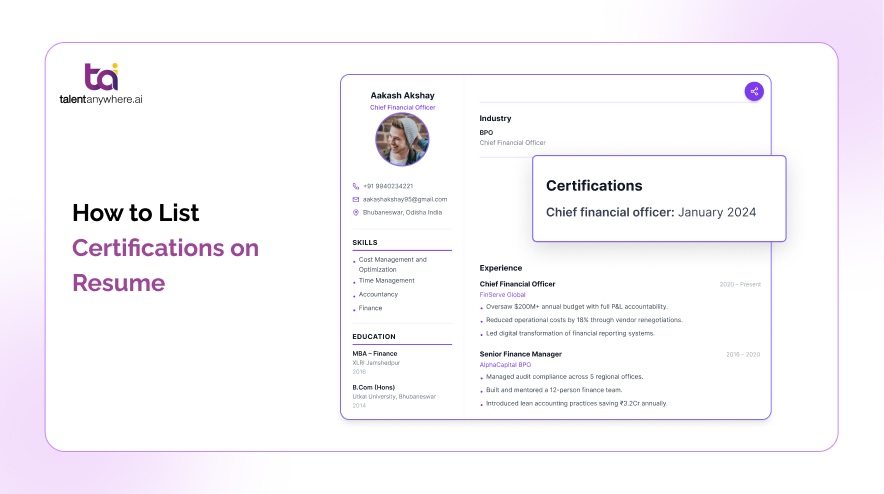 List Certifications on Resume