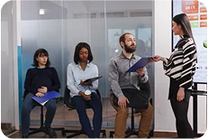 Recruiters in meeting