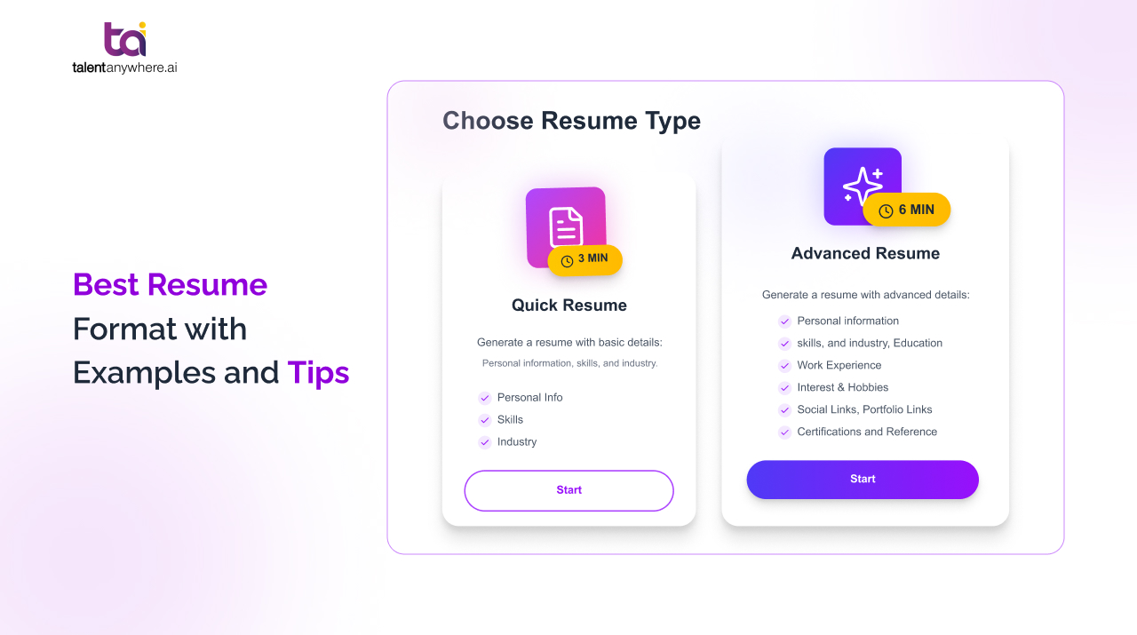 Best resume formats of 2026 with examples and usage tips