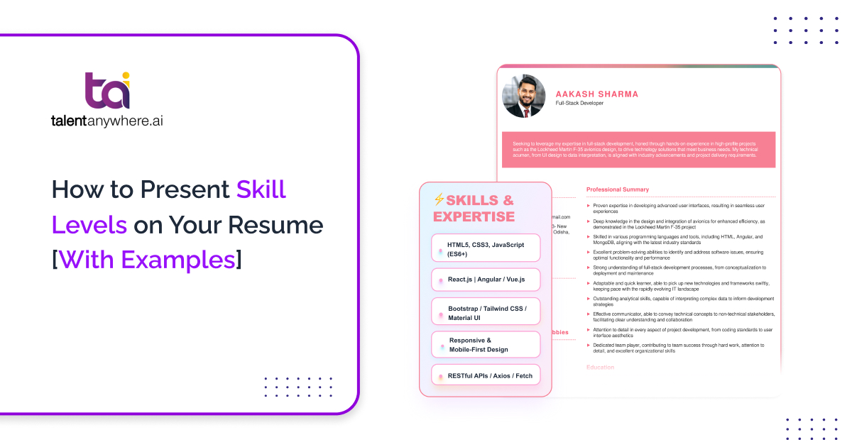 How to Present Skill Levels on Your Resume [With Examples]