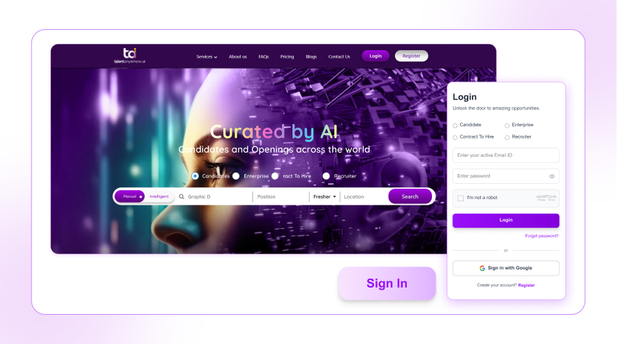 Create a talentanywhere.ai Account create a talentanywhere.ai account to start building a resume