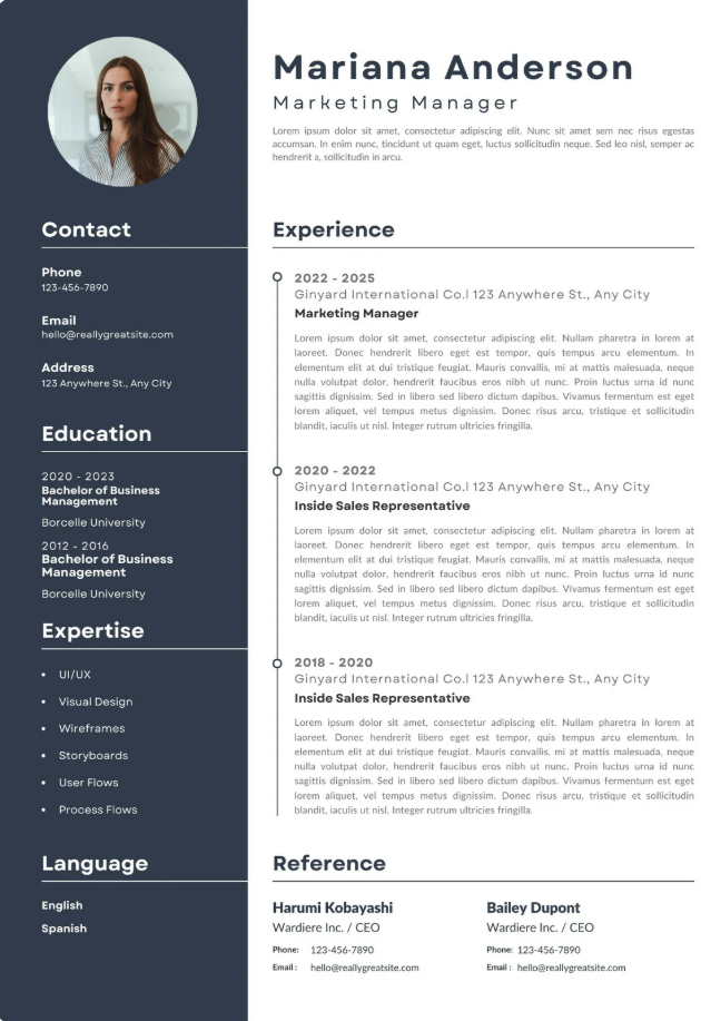 canva resume template