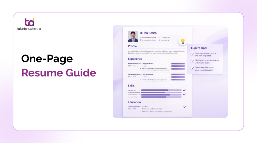 One-page resume format